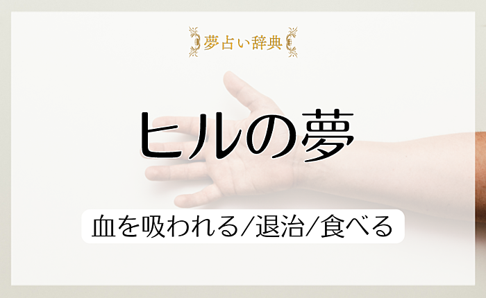 ヒルの夢の意味と心理｜血を吸われる/退治/食べる【夢占い】