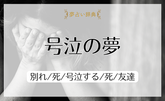 号泣の夢の意味と心理｜別れ/死/号泣する/死/友達【夢占い】