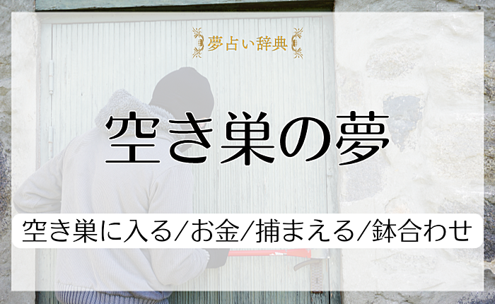 空き巣の夢の意味と心理｜空き巣に入る/お金/捕まえる/鉢合わせ【夢占い】