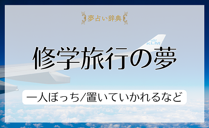修学旅行の夢の夢占いの意味と心理とは？一人ぼっち/置いていかれるなど